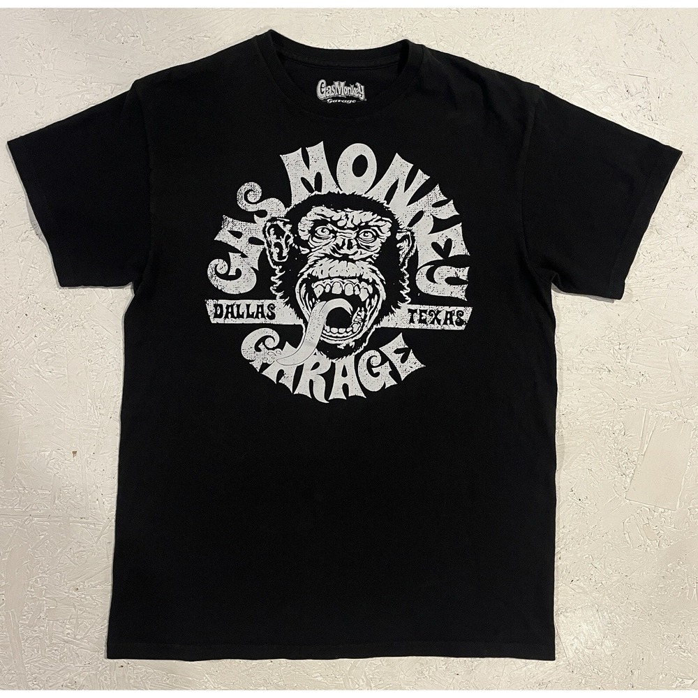 Men's Gas Monkey Garage T-Shirt Medium Dallas Texas Short Sleeve Cotton